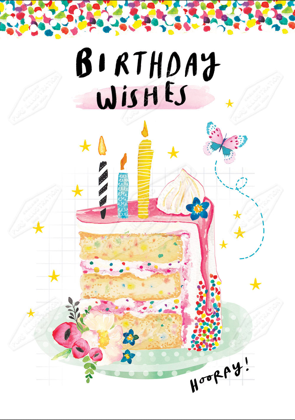 00034354EST- Emily Stalley is represented by Pure Art Licensing Agency - Birthday Greeting Card Design