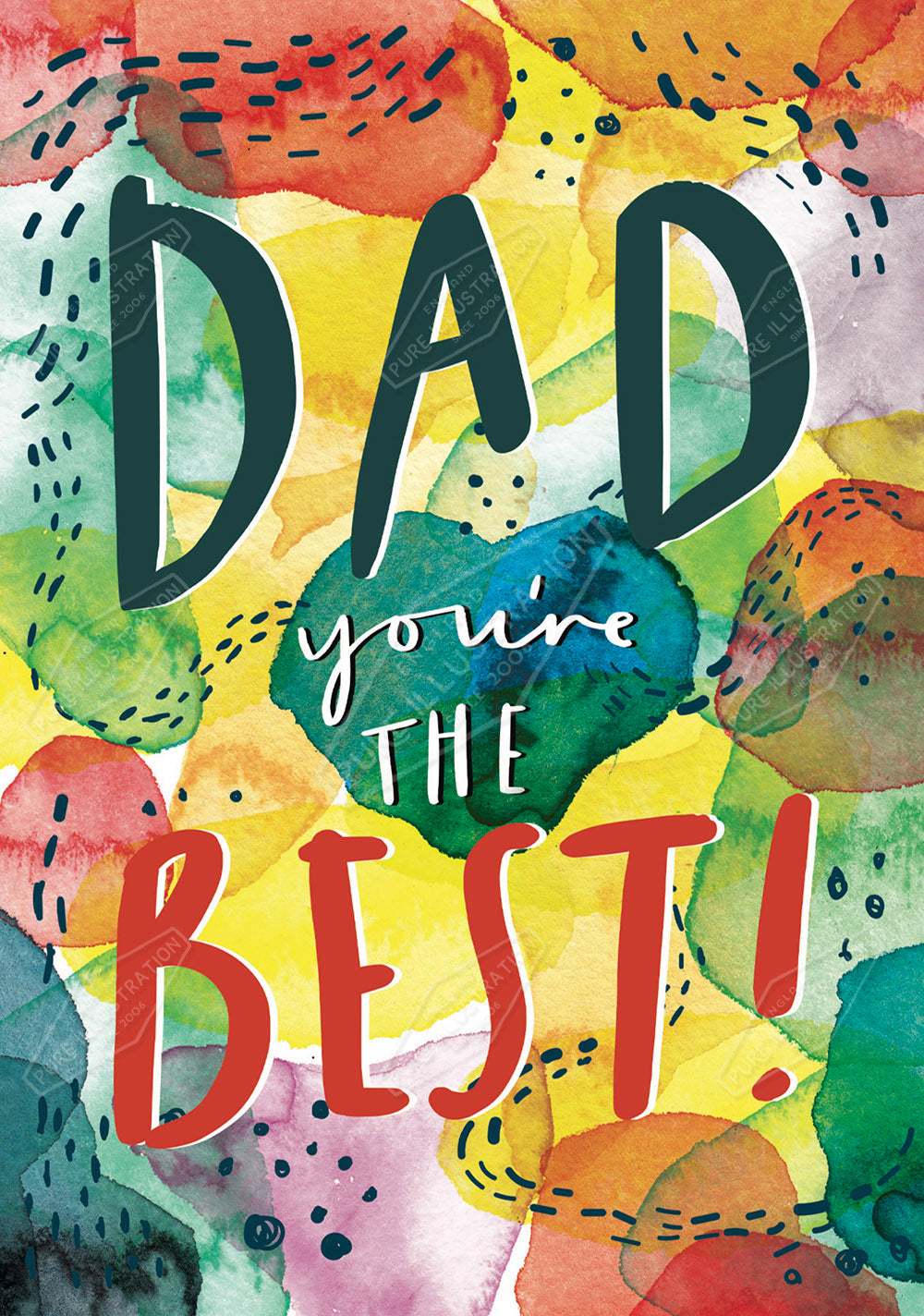 00034364EST- Emily Stalley is represented by Pure Art Licensing Agency - Father's Day Greeting Card Design