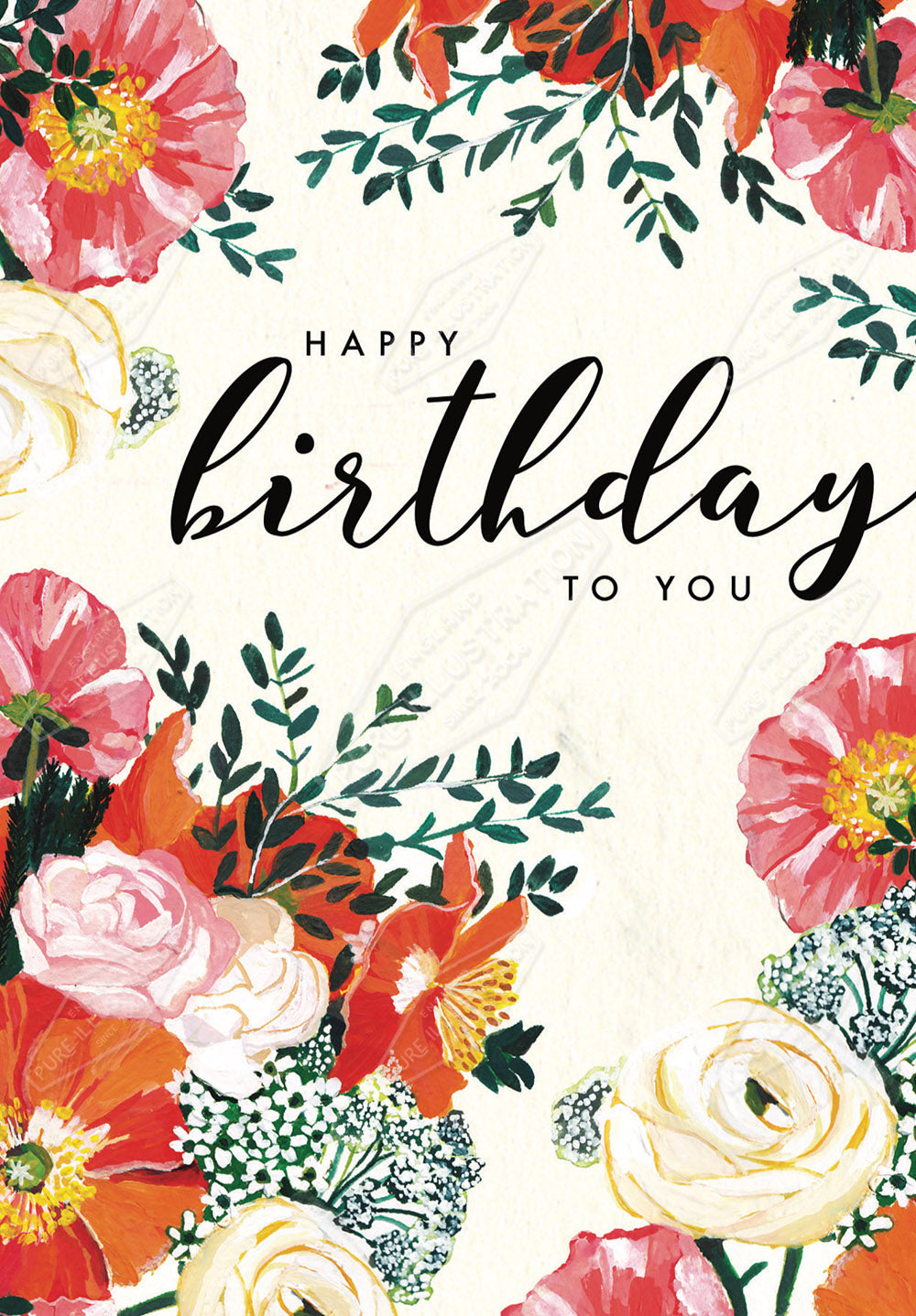 00034366EST- Emily Stalley is represented by Pure Art Licensing Agency - Birthday Greeting Card Design