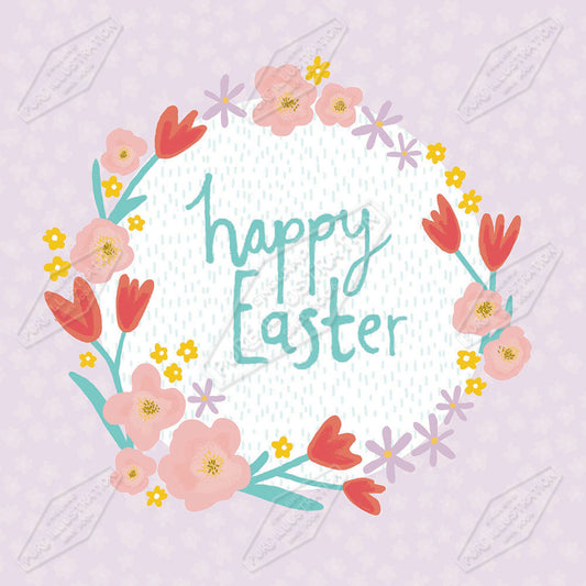 00034380SLA- Sarah Lake is represented by Pure Art Licensing Agency - Easter Greeting Card Design