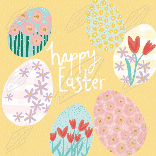 00034381SLA- Sarah Lake is represented by Pure Art Licensing Agency - Easter Greeting Card Design