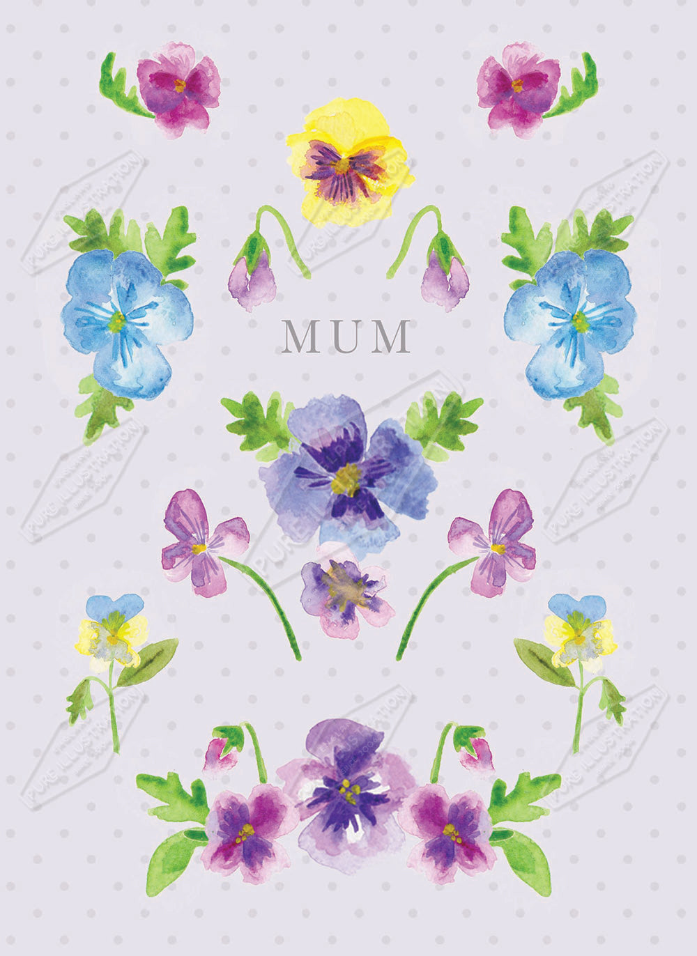 00034384SLA- Sarah Lake is represented by Pure Art Licensing Agency - Mother's Day Greeting Card Design