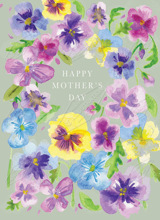 00034386SLA- Sarah Lake is represented by Pure Art Licensing Agency - Mother's Day Greeting Card Design