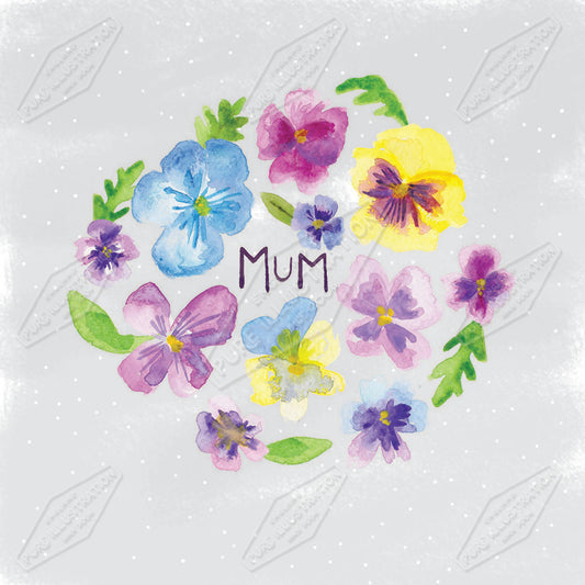 00034387SLA- Sarah Lake is represented by Pure Art Licensing Agency - Mother's Day Greeting Card Design