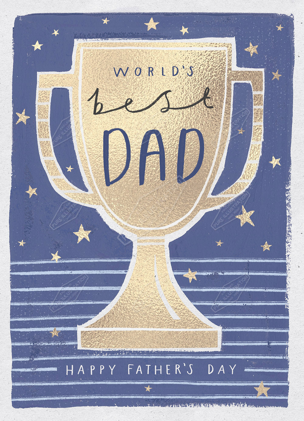 00034554KSP- Kerry Spurling  is represented by Pure Art Licensing Agency - Father's Day Greeting Card Design