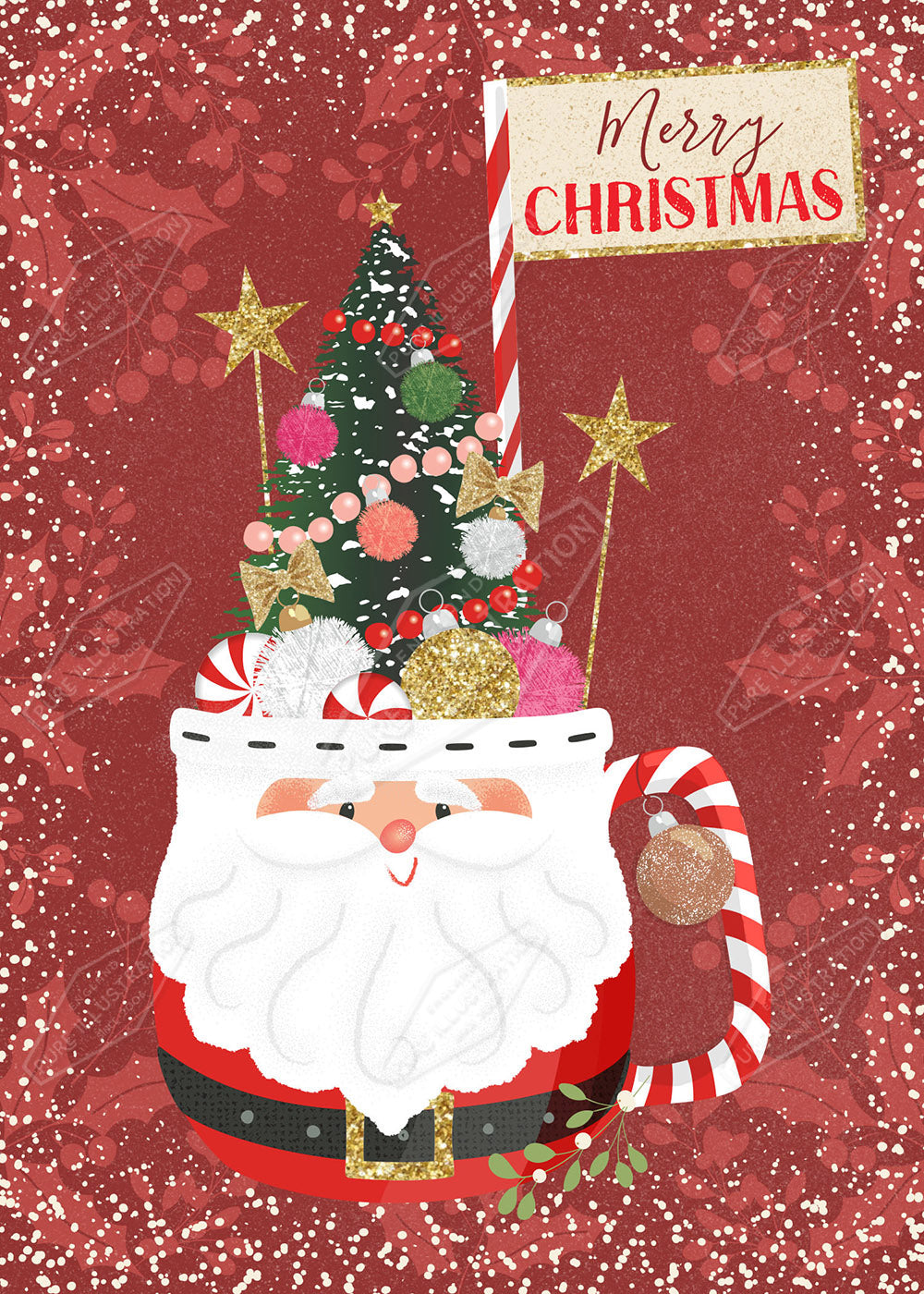 Christmas Hot Chocolate Mug Design by Gill Eggleston for Pure Art Licensing Agency & Surface Design Studio