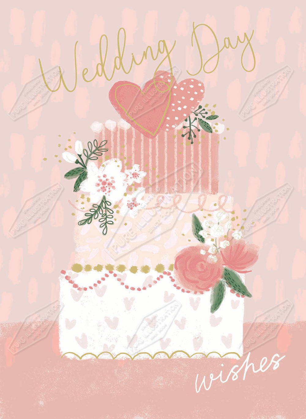 00034567SLA- Sarah Lake is represented by Pure Art Licensing Agency - Wedding Greeting Card Design