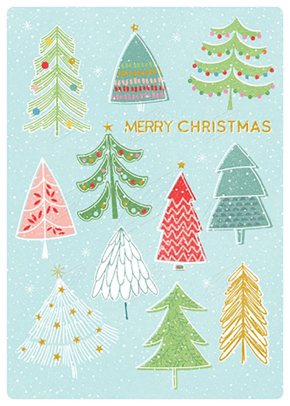 Christmas Tree Design by Gill Eggleston for Pure Art Licensing Agency & Surface Design Studio