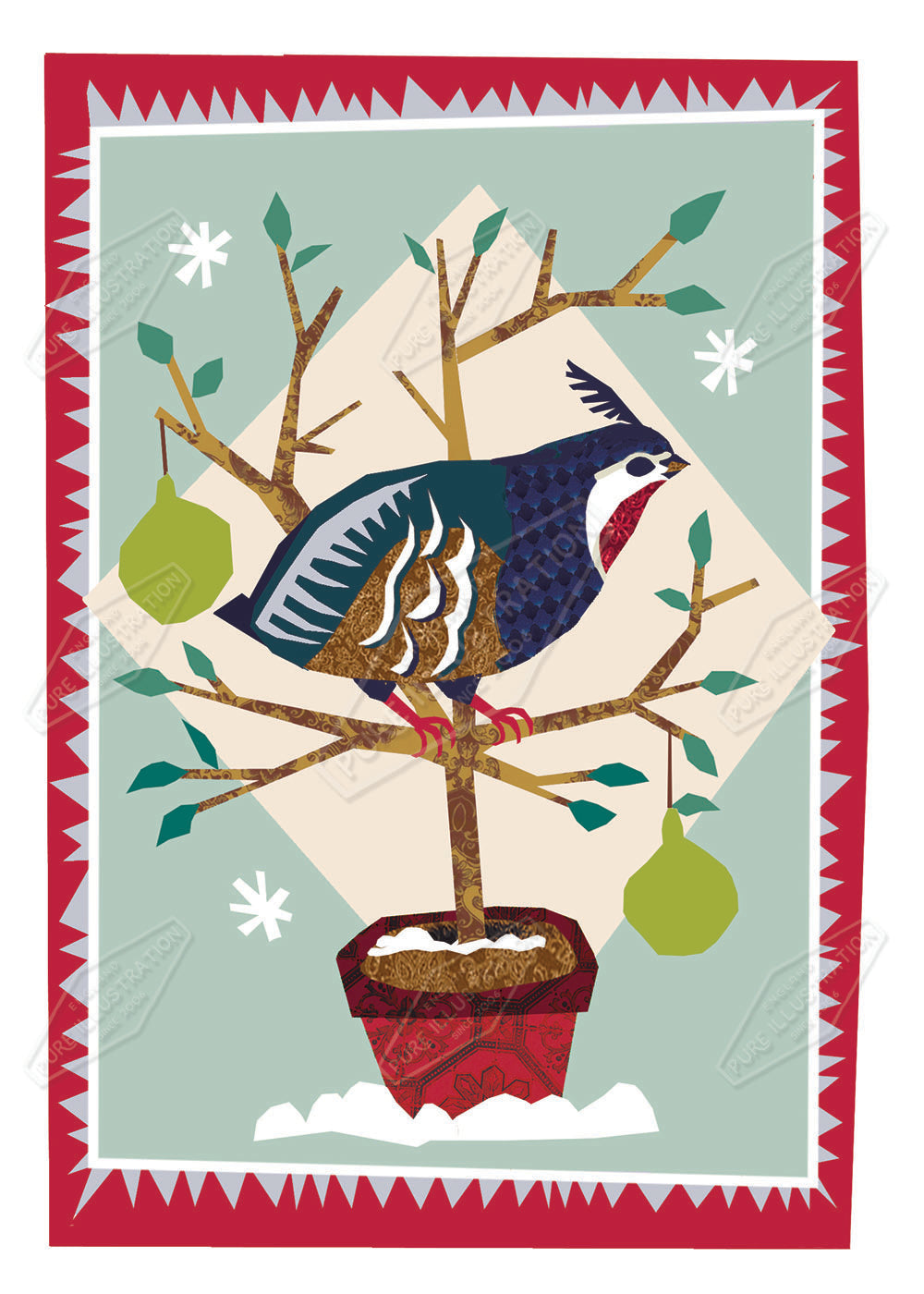 00034645DEV - Deva Evans is represented by Pure Art Licensing Agency - Christmas Greeting Card Design
