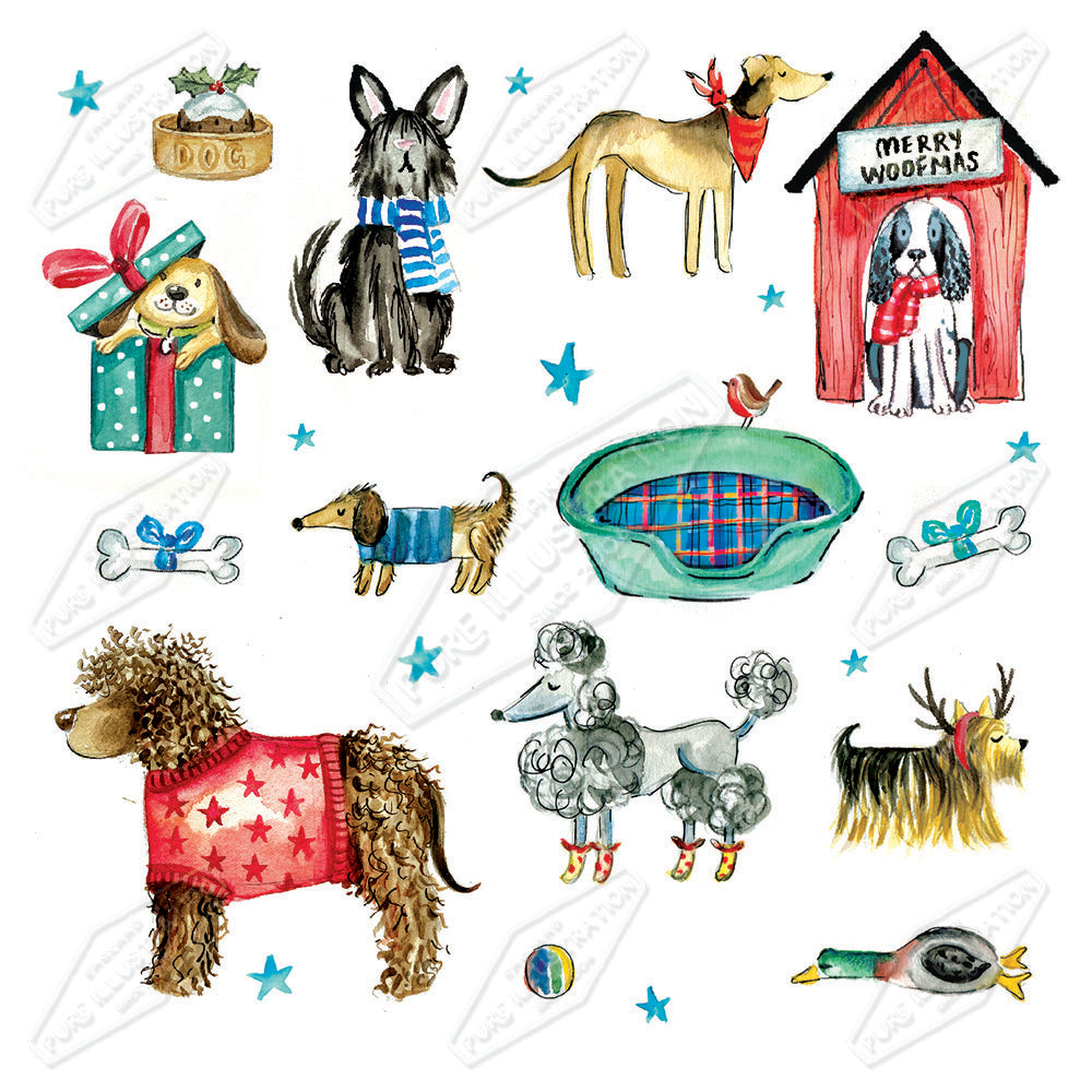 00034647DEV - Deva Evans is represented by Pure Art Licensing Agency - Christmas Greeting Card Design