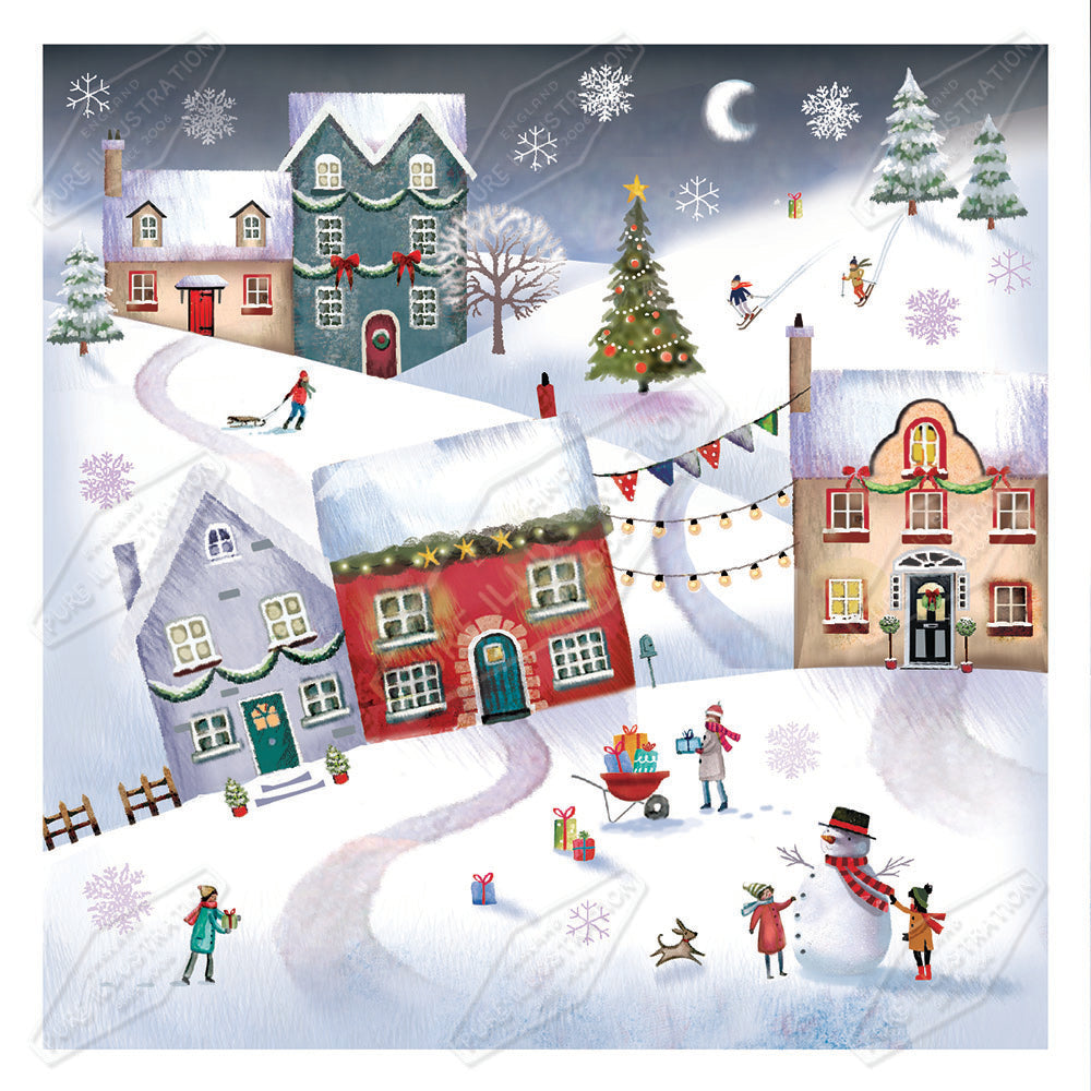 00034650DEV - Deva Evans is represented by Pure Art Licensing Agency - Christmas Greeting Card Design