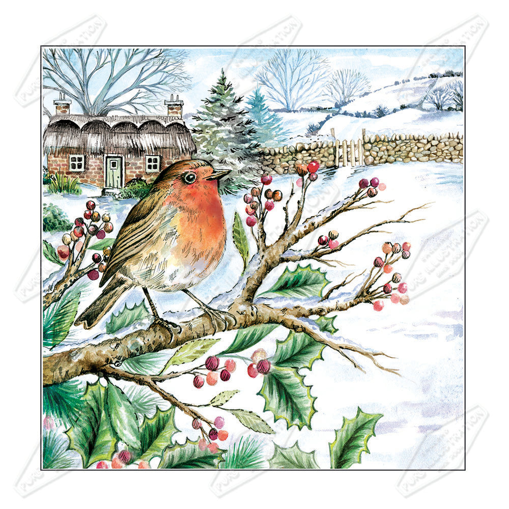 00034659DEV - Deva Evans is represented by Pure Art Licensing Agency - Christmas Greeting Card Design