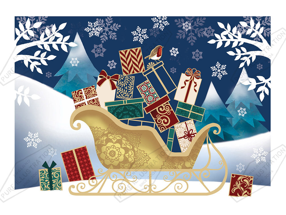 00034770DEV - Deva Evans is represented by Pure Art Licensing Agency - Christmas Greeting Card Design