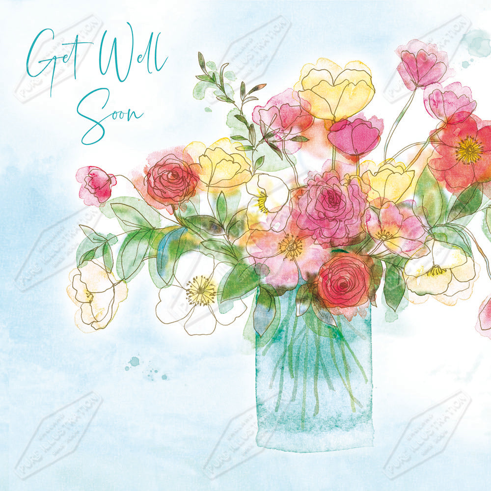 00034860CMI - Get Well Soon - Greeting Card Design - Caitlin Miller - Pure Art Licensing Studio