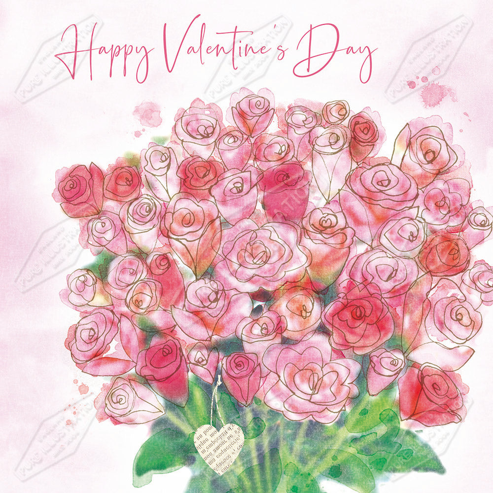 00034864CMI - Valentines Bouquet - Greeting Card Design - Pure Art Licensing Agency