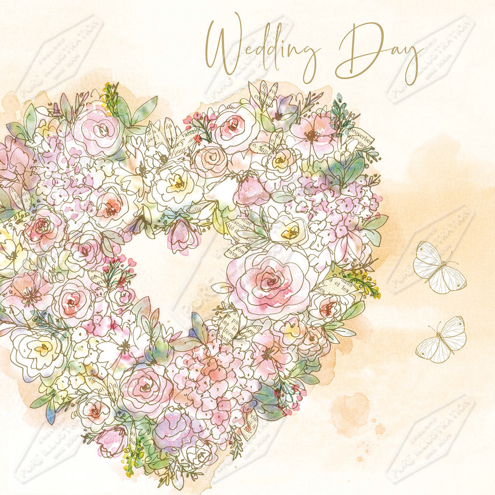 00034865CMI - Wedding Heart Design - Greeting Card Art Licensing by Pure Design Studio