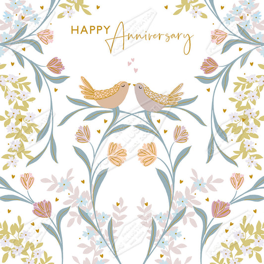 00034867CMI - Happy Anniversary Birds Greeting Card Design - Pure Art Licensing Studio