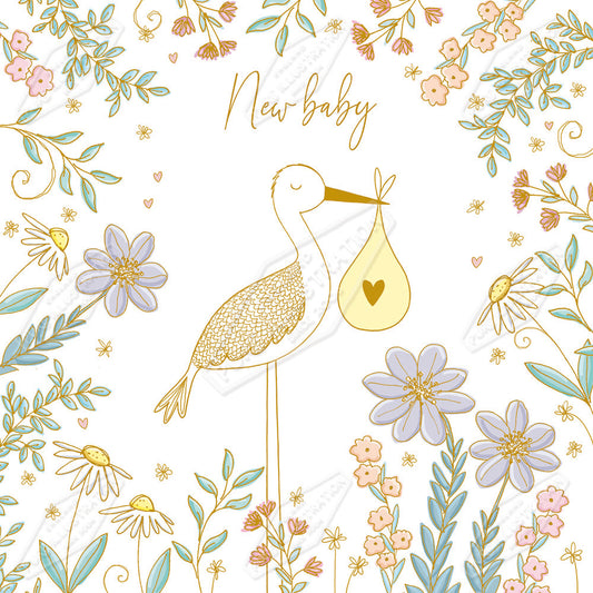 00034872CMI - New Baby Stork by Caitlin Miller - Pure Art Licensing Agency