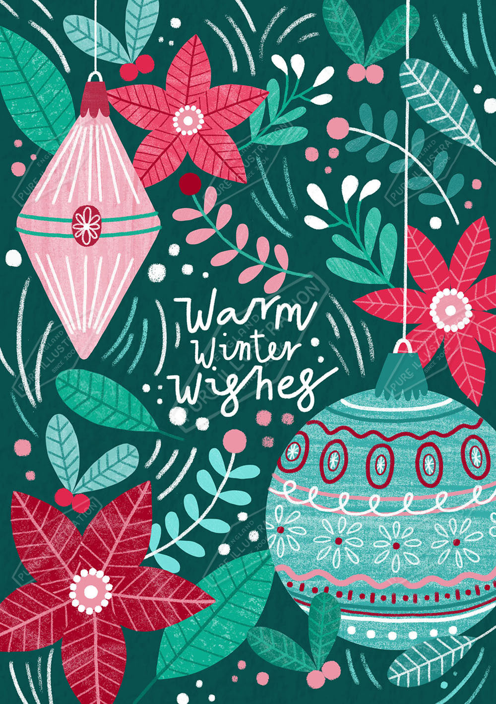 00034872LBR - Winter Wishes - Christmas Card / Pattern Design by Leah Brideaux - Pure Art Licensing Agency