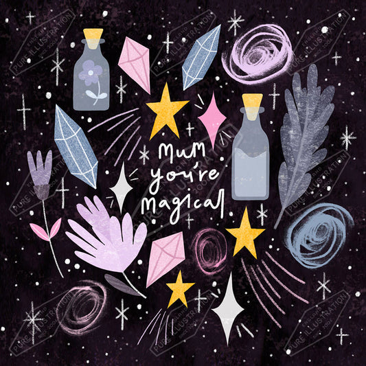 00034877LBR - Mum You're Magic - Mother's Day Greeting Card Design by Leah Brideaux - Pure Art Licensing Agency