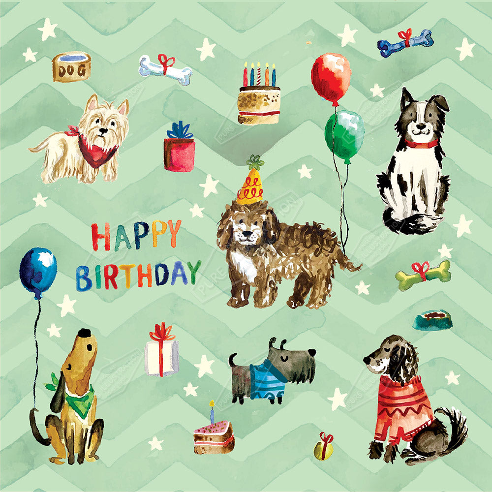 00034885DEV - Birthday Dogs by Deva Evans - Pure Art Licensing & Surface Design Studio