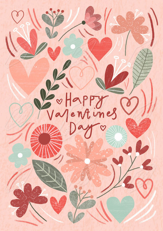 00034886LBR - Happy Valentines Greeitng Card Design by Leah Brideaux - Pure Art Licensing Agency