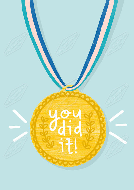 00034887LBR - You Did It - Congrats Greeting Card Design - Pure Art Licensing Agency