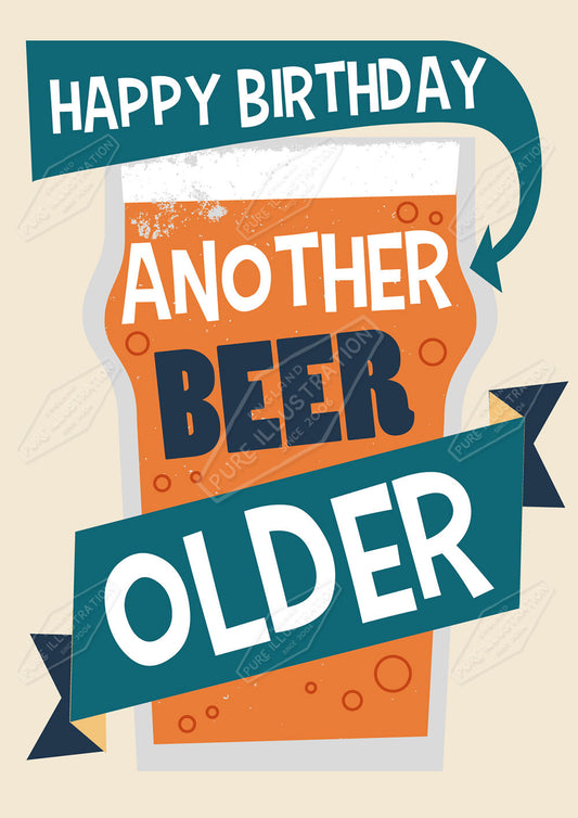Beer Birthday Humour Design for Greeting Cards - by Luke Swinney - Pure Art Licensing Agency & Surface Design Studio