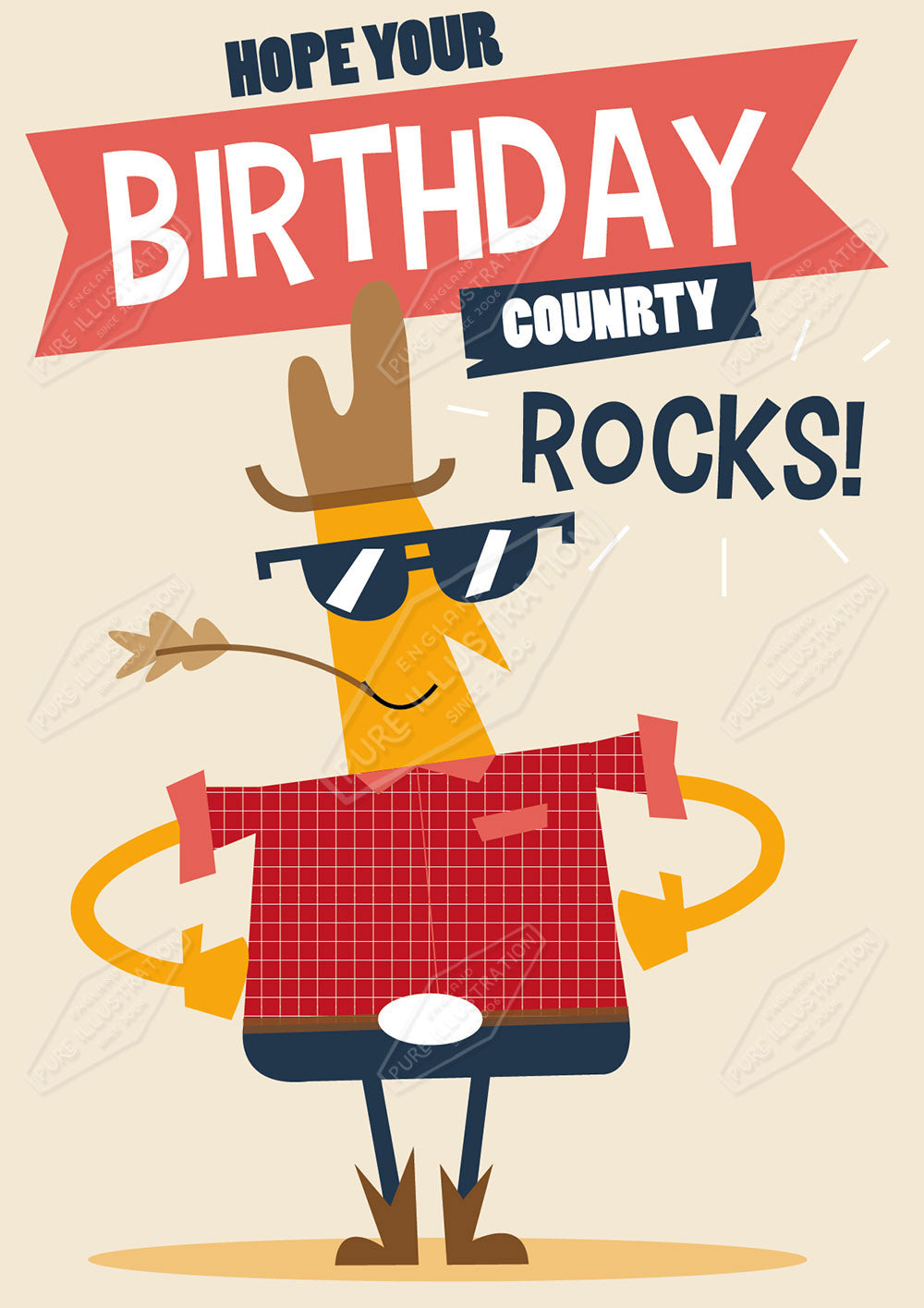 Dad You Rock Country Music Birthday / Father's Day Design for Greeting Cards - by Luke Swinney - Pure Art Licensing Agency & Surface Design Studio