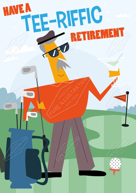 Golf Retirement / Father's Day / Dad Birthday Design for Greeting Cards - by Luke Swinney - Pure Art Licensing Agency & Surface Design Studio