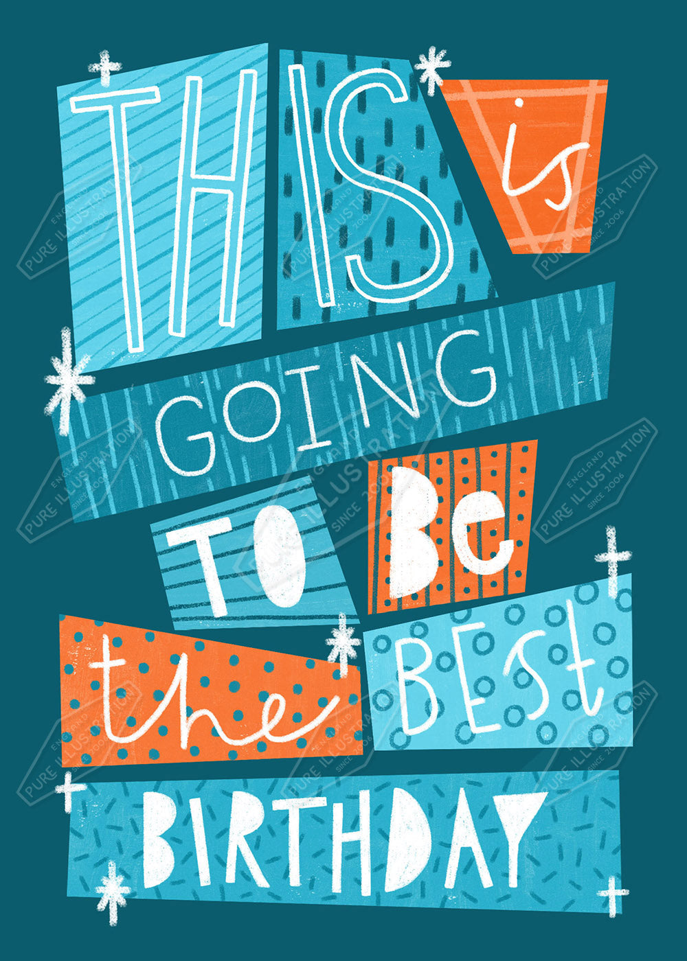 Text Birthday Greeting Card Design - by Leah Brideaux - Pure Art Licensing Agency & Surface Design Studio
