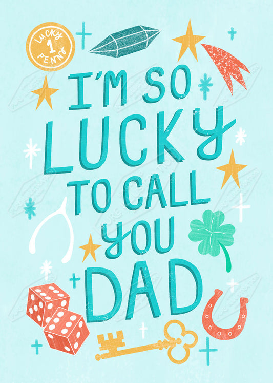 Dad Father's Day Text Greeting Card Design - by Leah Brideaux - Pure Art Licensing Agency & Surface Design Studio