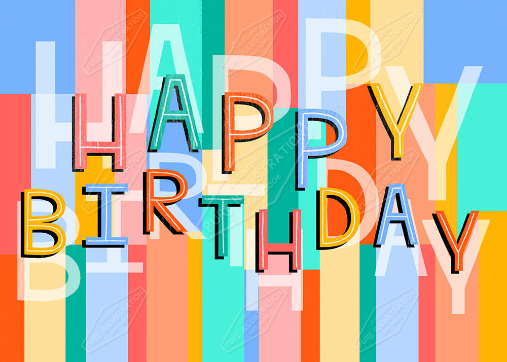 Happy Birthday Graphic by Leah Brideaux for Pure Art Licensing Agency & Surface Design Studio