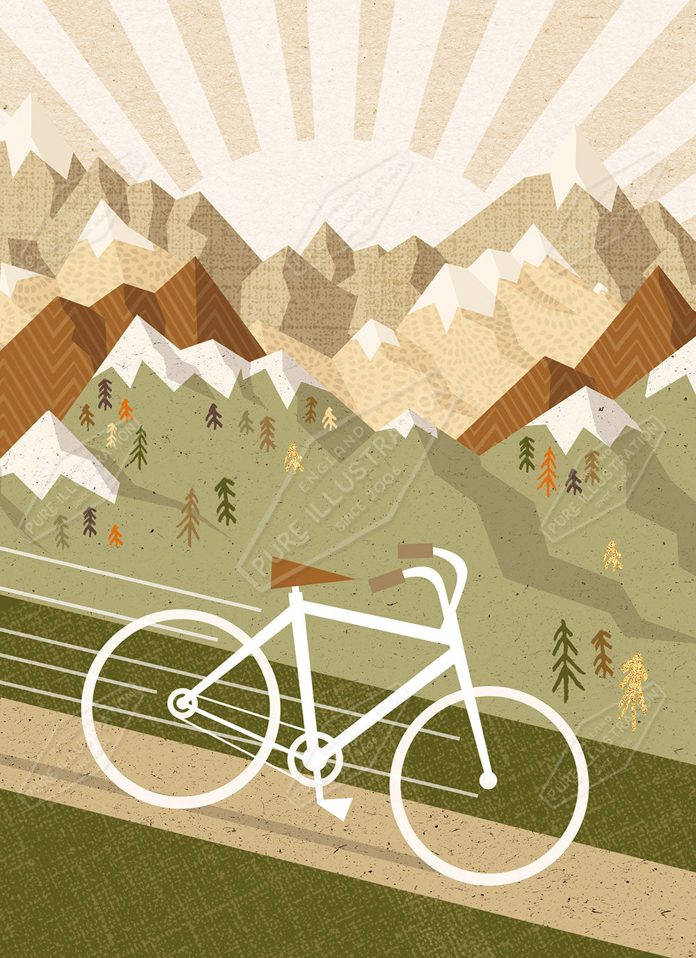 Bicycle Birthday Card Design by Victoria Marks for Pure Art Licensing Agency & Surface Design Studio