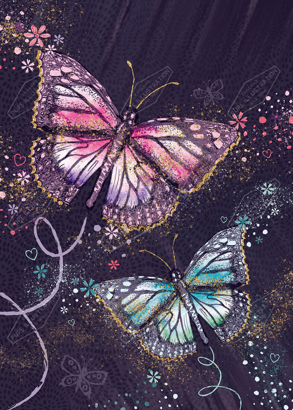 Butterflies - by Victoria Marks for Pure Art Licensing & Surface Design Studio