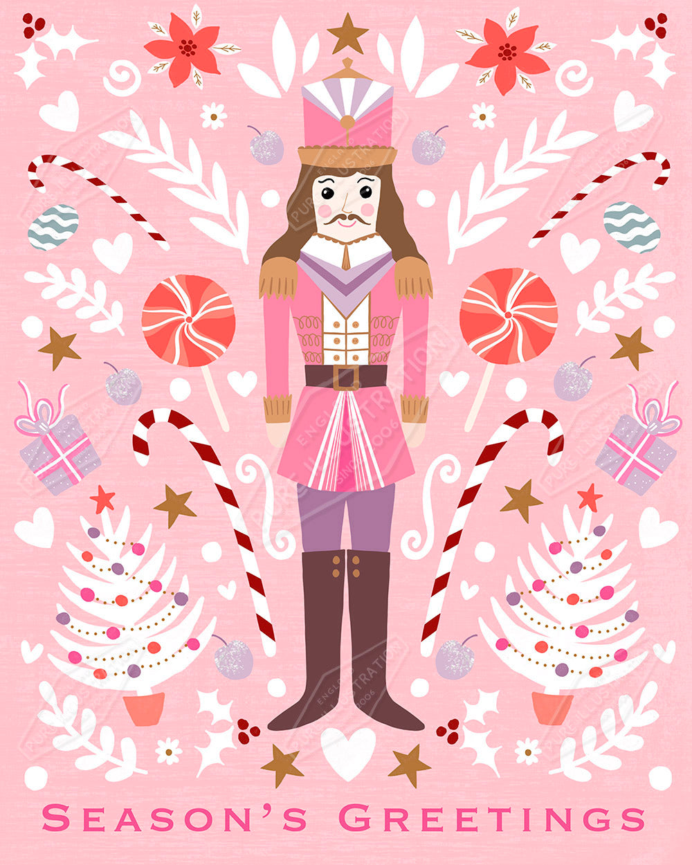 Nutcracker Christmas Illustration by Sian Summerhayes for Pure Art Licensing Agency