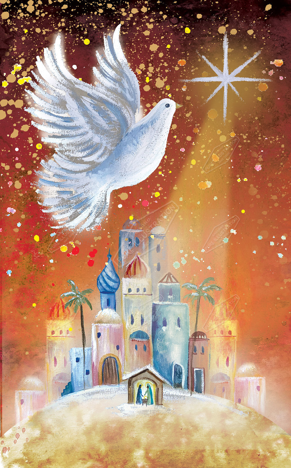 00034948DEV - Dove over Bethlehem by Deva Evans for Pure Art Licensing Agency