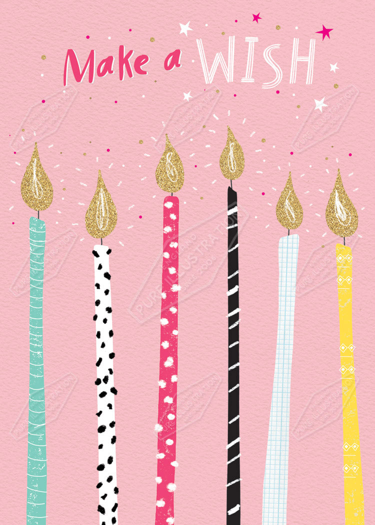 00034964CRE- Cory Reid is represented by Pure Art Licensing Agency - Birthday Greeting Card Design
