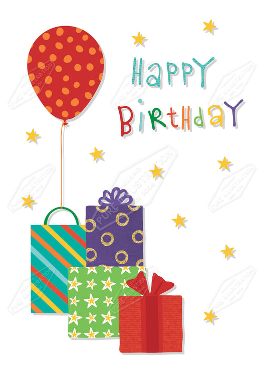 00034974GEG- Gill Eggleston is represented by Pure Art Licensing Agency - Birthday Greeting Card Design