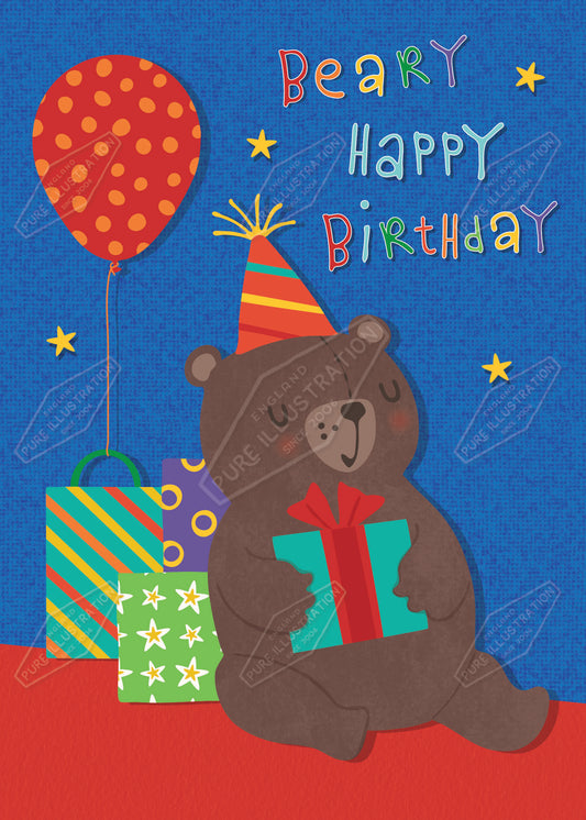 00034991GEG- Gill Eggleston is represented by Pure Art Licensing Agency - Birthday Greeting Card Design