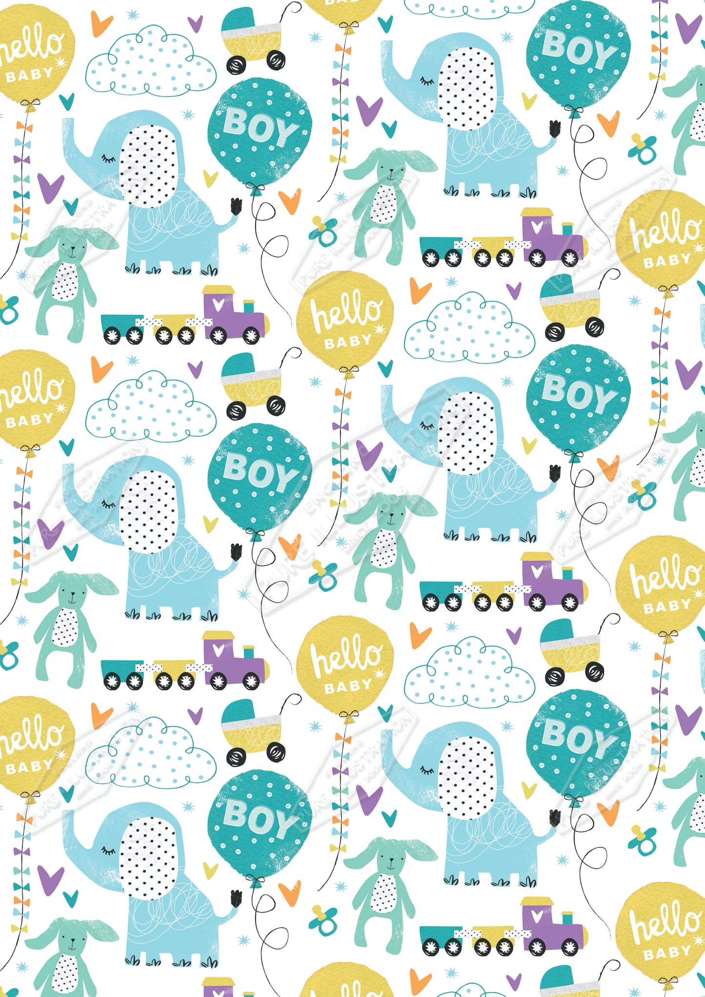 00035013IMC - Baby Pattern - Isla McDonald is represented by Pure Art Licensing Agency International Product & Packaging Surface Design