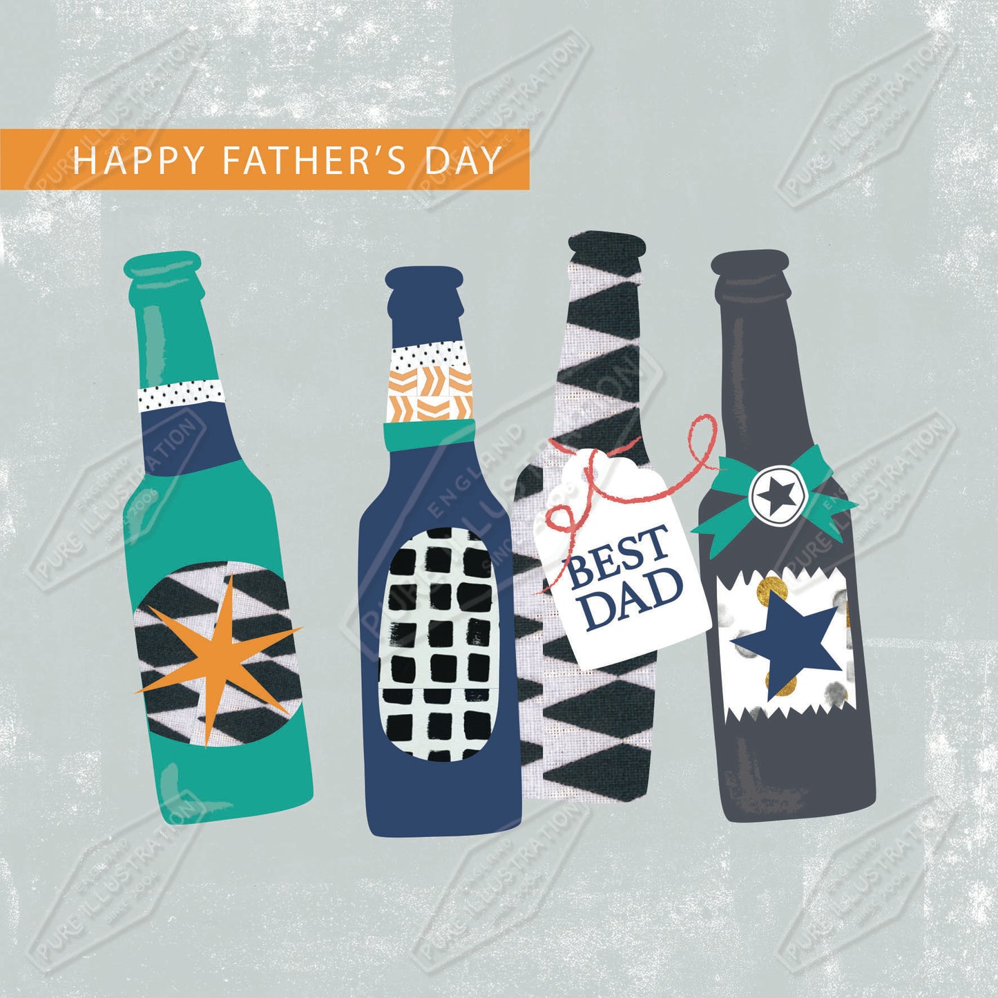 Fathers Day Beers Greeting Card Design Pure Art Licensing Agency