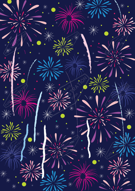 00035025IMC - Firework Pattern Design by Isla McDonald for Pure Art Licensing Agency International Product & Packaging Surface Design 