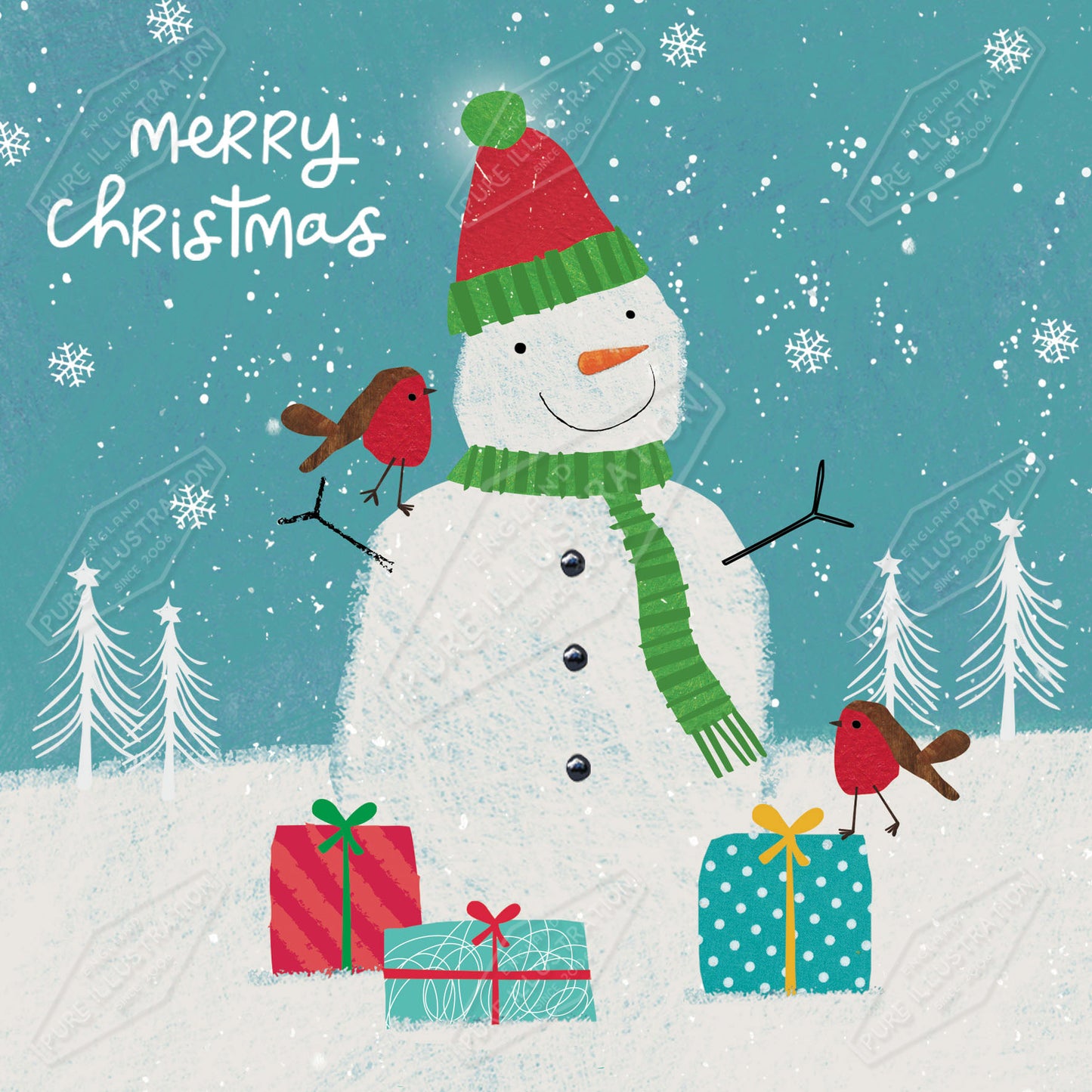 00035041IMC - Snowman Christmas Design by Isla McDonald for Pure Art Licensing Agency International Product & Packaging Surface Design 