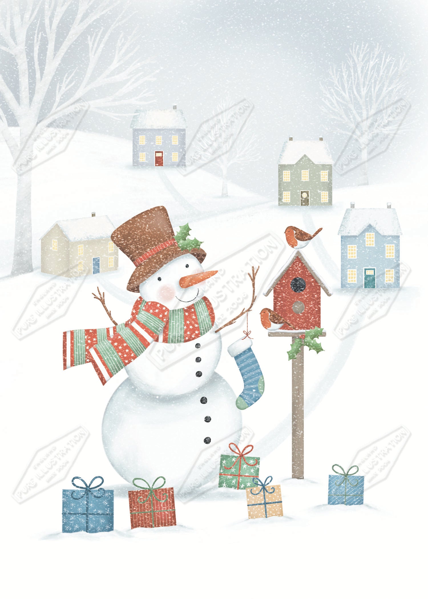 00035046AAI Folk Snowman by Anna Aitken - Pure Art Licensing Agency