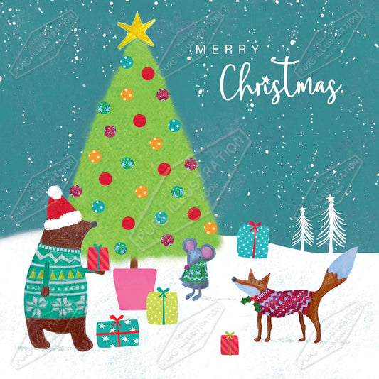00035067IMC- Isla McDonald is represented by Pure Art Licensing Agency - Christmas Greeting Card Design
