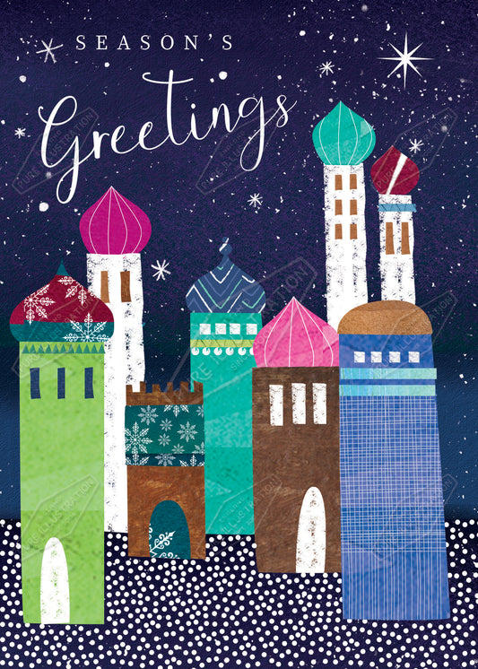 00035069IMC- Isla McDonald is represented by Pure Art Licensing Agency - Christmas Greeting Card Design