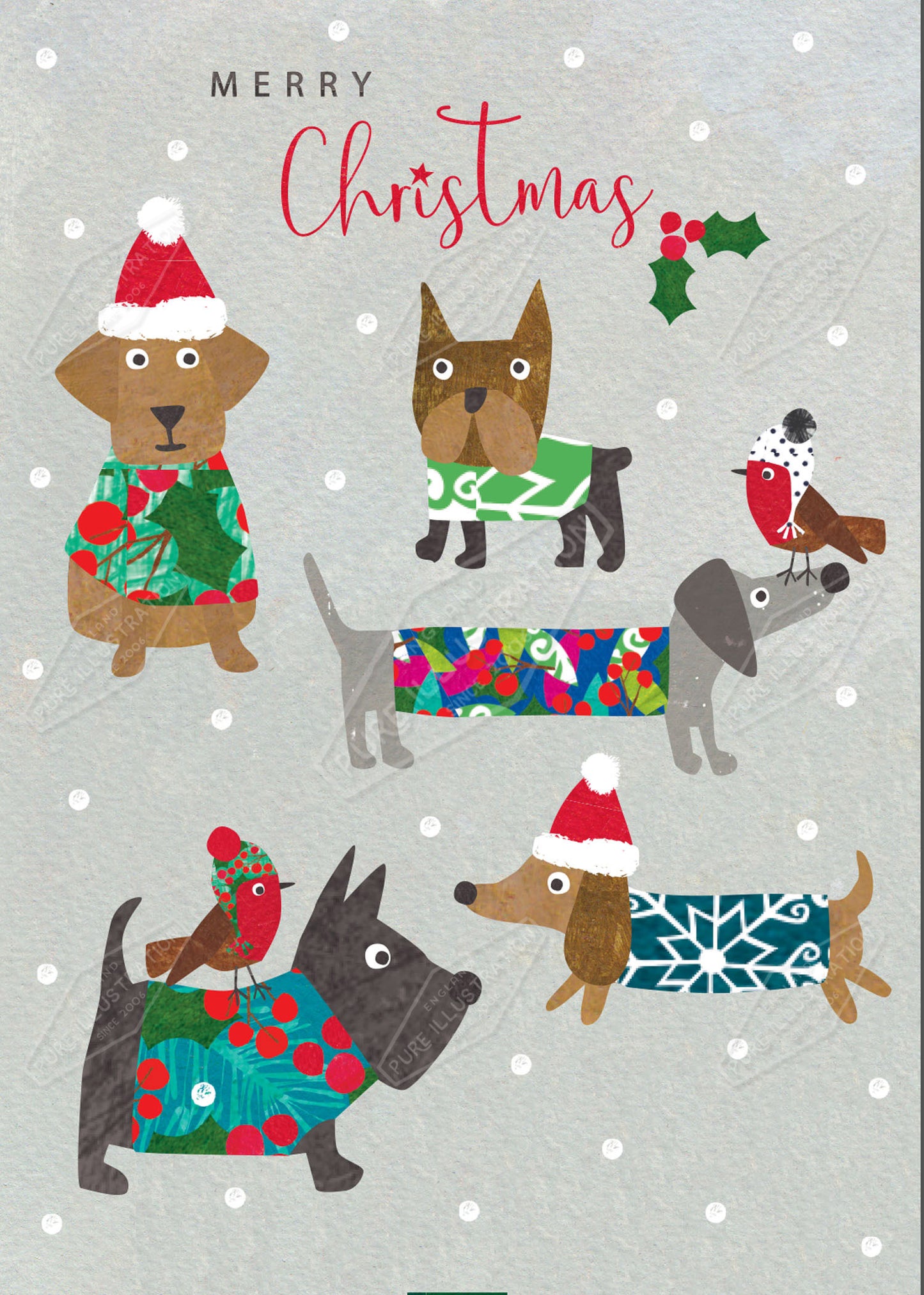 00035077IMC- Isla McDonald is represented by Pure Art Licensing Agency - Christmas Greeting Card Design