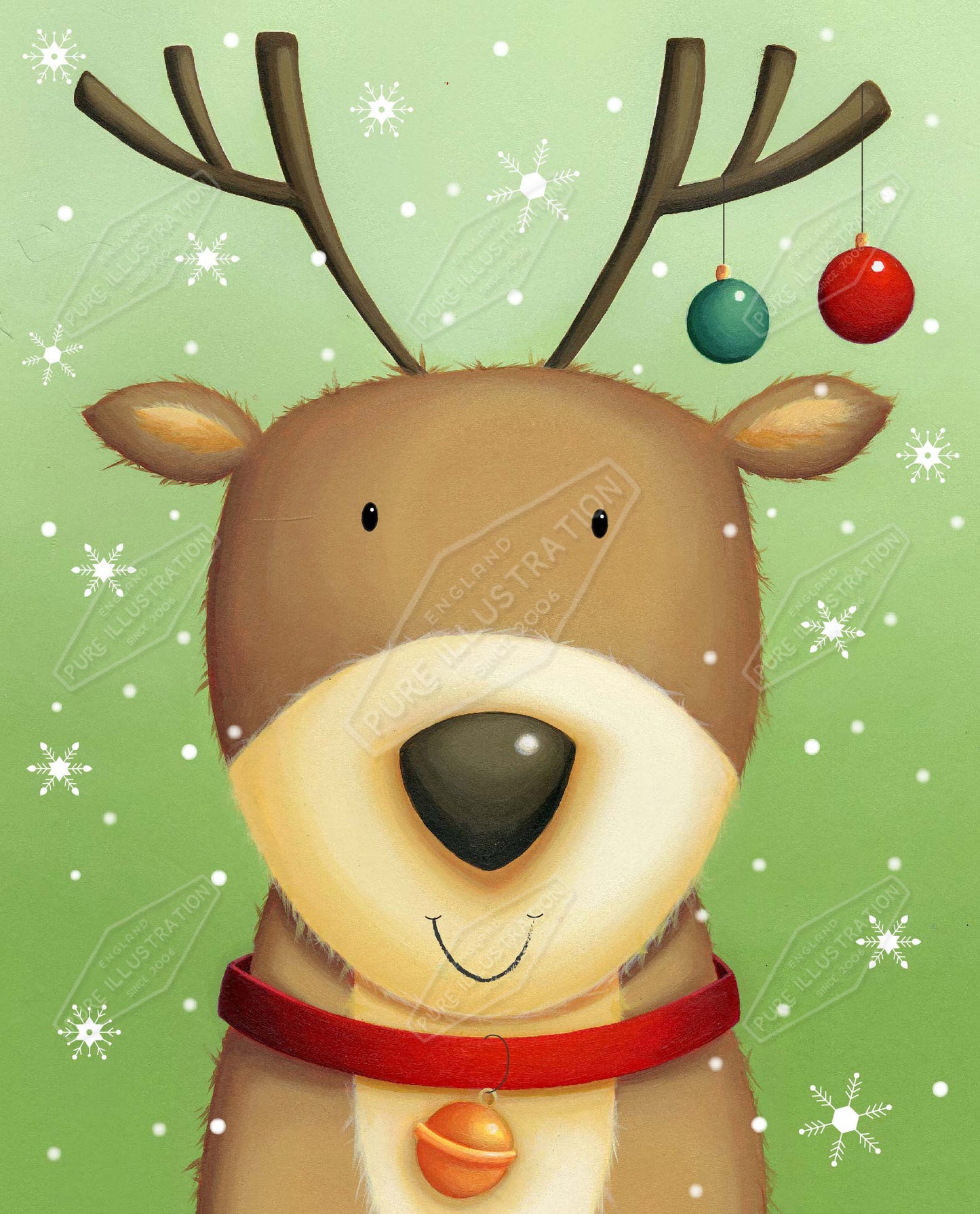 00035103SPI- Sarah Pitt is represented by Pure Art Licensing Agency - Christmas Greeting Card Design