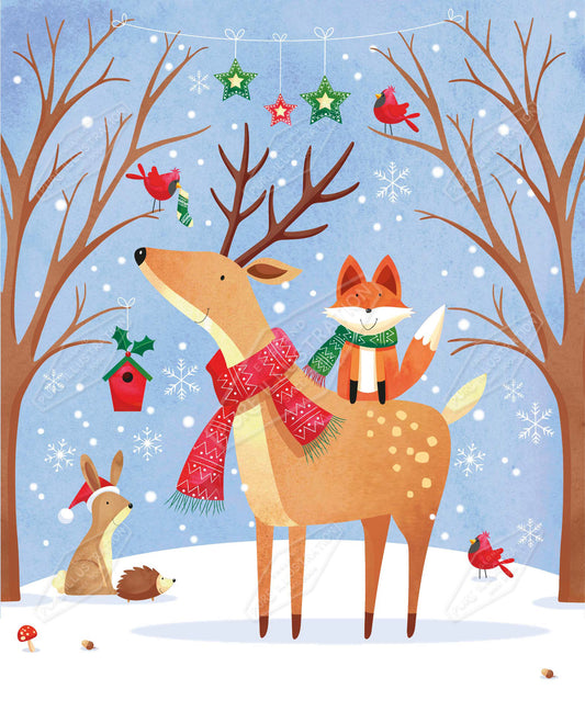 00035110SPI- Sarah Pitt is represented by Pure Art Licensing Agency - Christmas Greeting Card Design